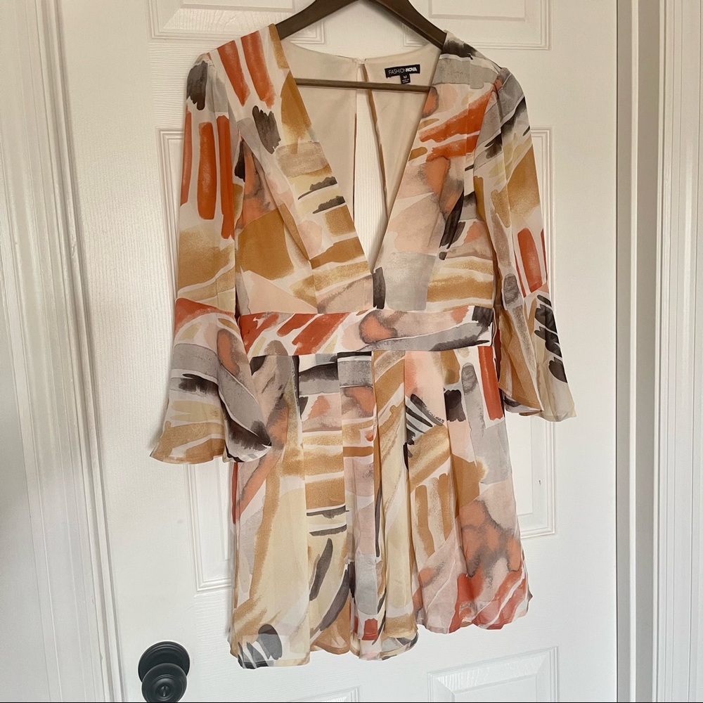 Fashion Nova abstract romper